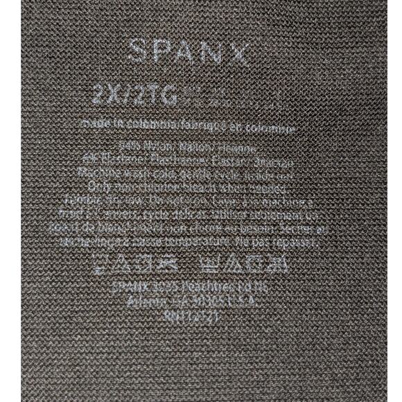 SPANX Ankle Zip Olive Green Seamless Leggings Size 2X - Picture 3 of 10